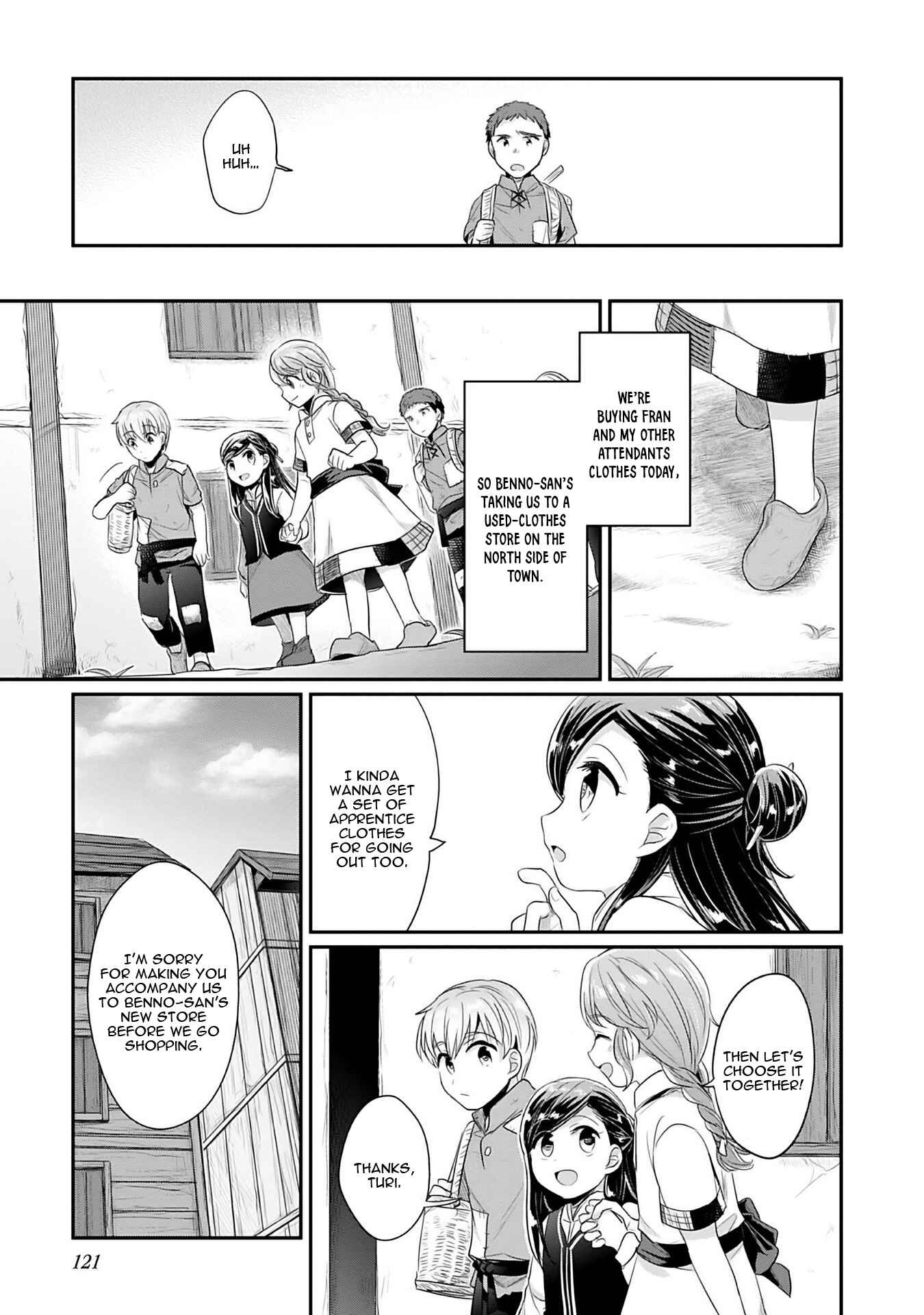 Page 27 Chapter 3 Honzuki no Gekokujou: Shisho ni Naru Tame ni wa Shudan o Erandeiraremasen—Dai 2-bu: Hon no Tamenara Miko ni Naru!