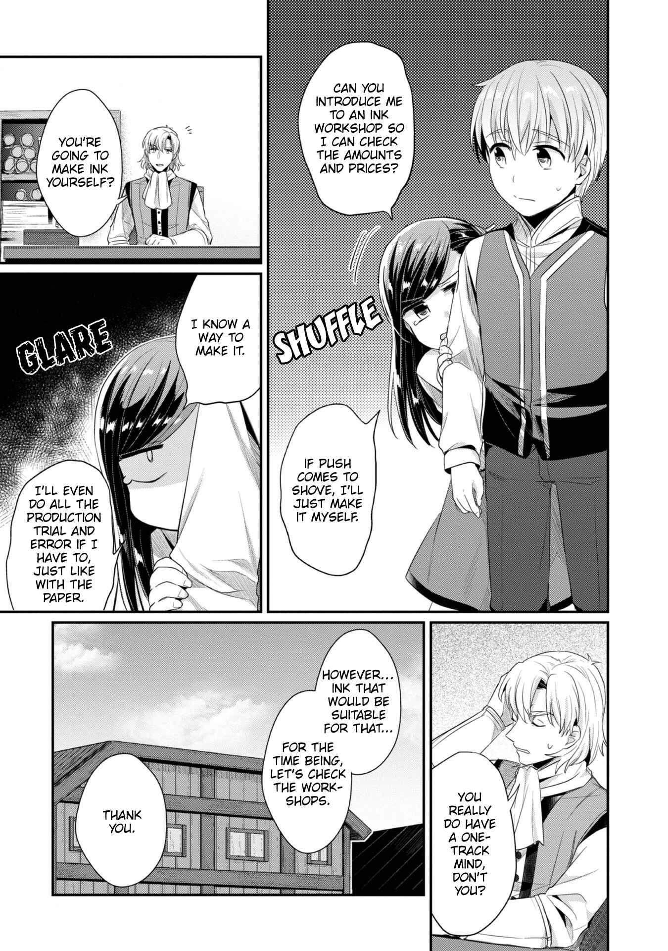 Page 23 Chapter 21 Honzuki no Gekokujou: Shisho ni Naru Tame ni wa Shudan o Erandeiraremasen—Dai 2-bu: Hon no Tamenara Miko ni Naru!