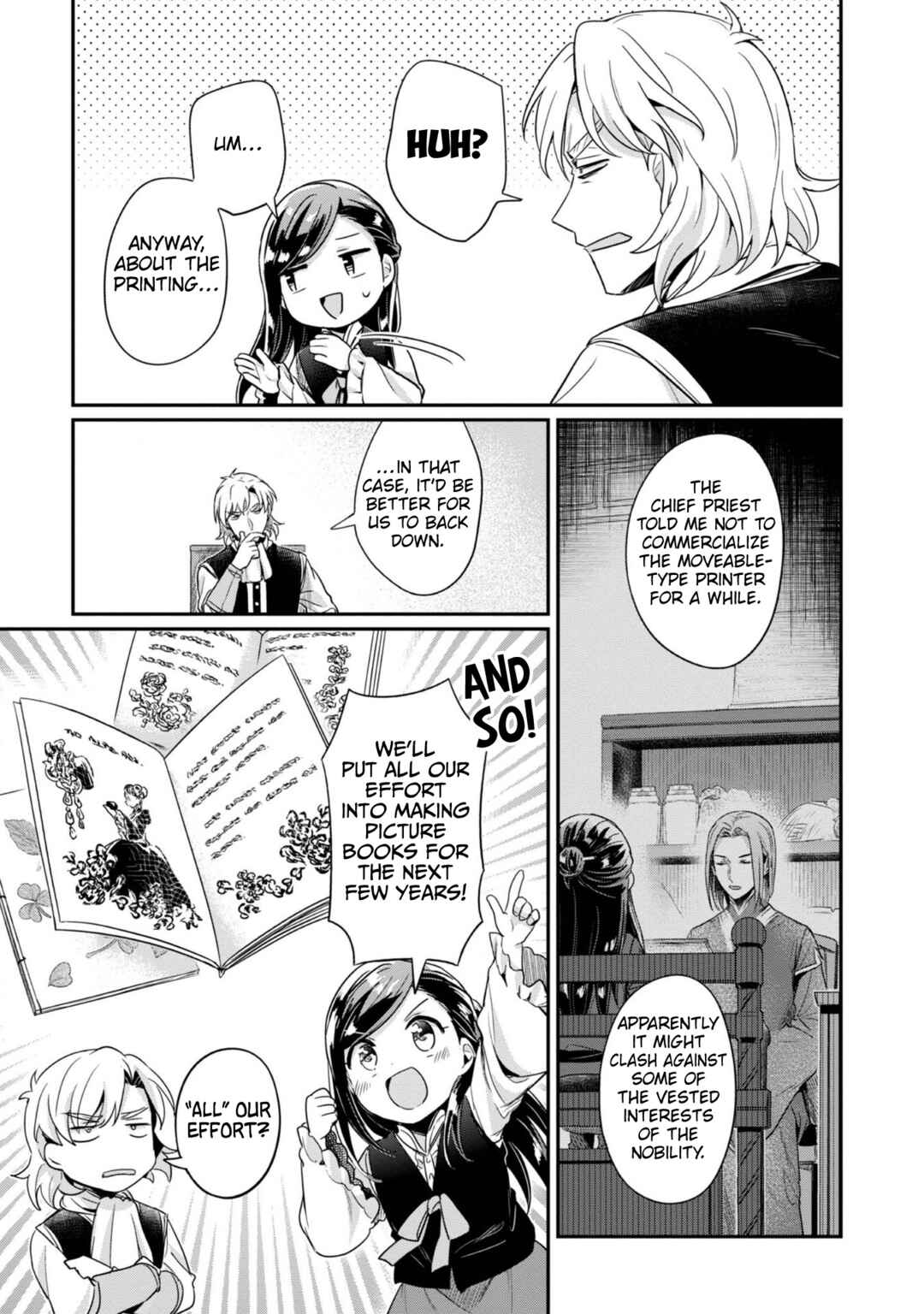 Page 4 Chapter 52 Honzuki no Gekokujou: Shisho ni Naru Tame ni wa Shudan o Erandeiraremasen—Dai 2-bu: Hon no Tamenara Miko ni Naru!