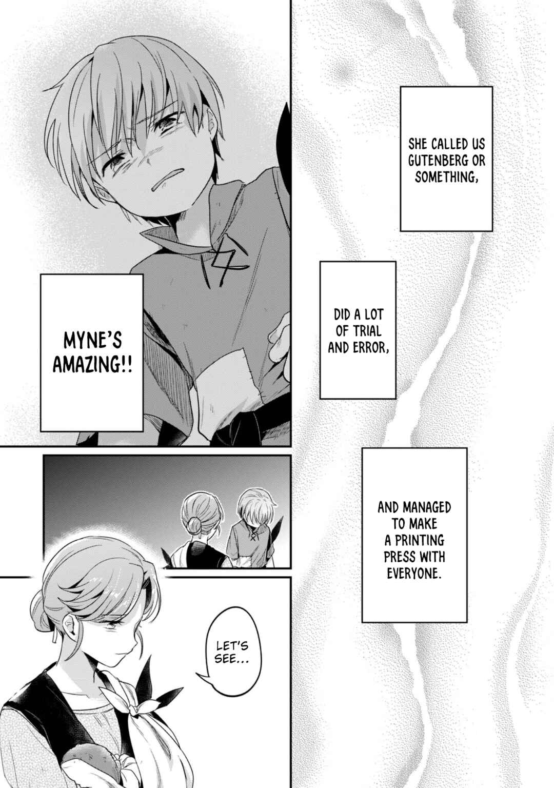 Page 22 Chapter 64.5 Honzuki no Gekokujou: Shisho ni Naru Tame ni wa Shudan o Erandeiraremasen—Dai 2-bu: Hon no Tamenara Miko ni Naru!