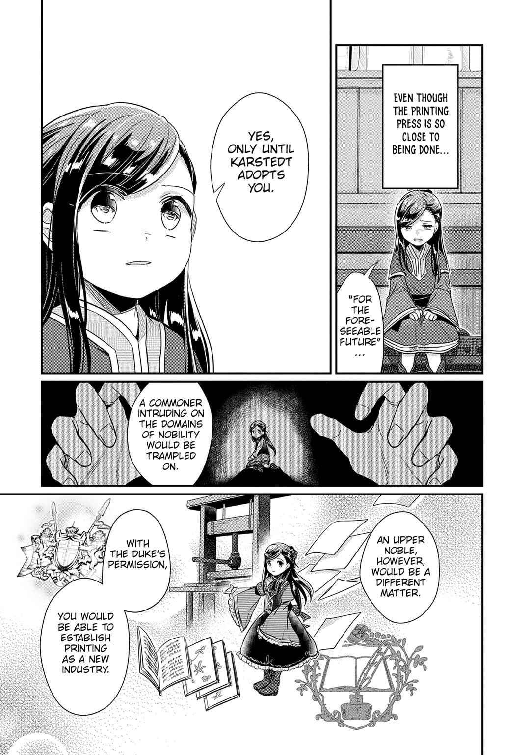 Page 22 Chapter 50 Honzuki no Gekokujou: Shisho ni Naru Tame ni wa Shudan o Erandeiraremasen—Dai 2-bu: Hon no Tamenara Miko ni Naru!