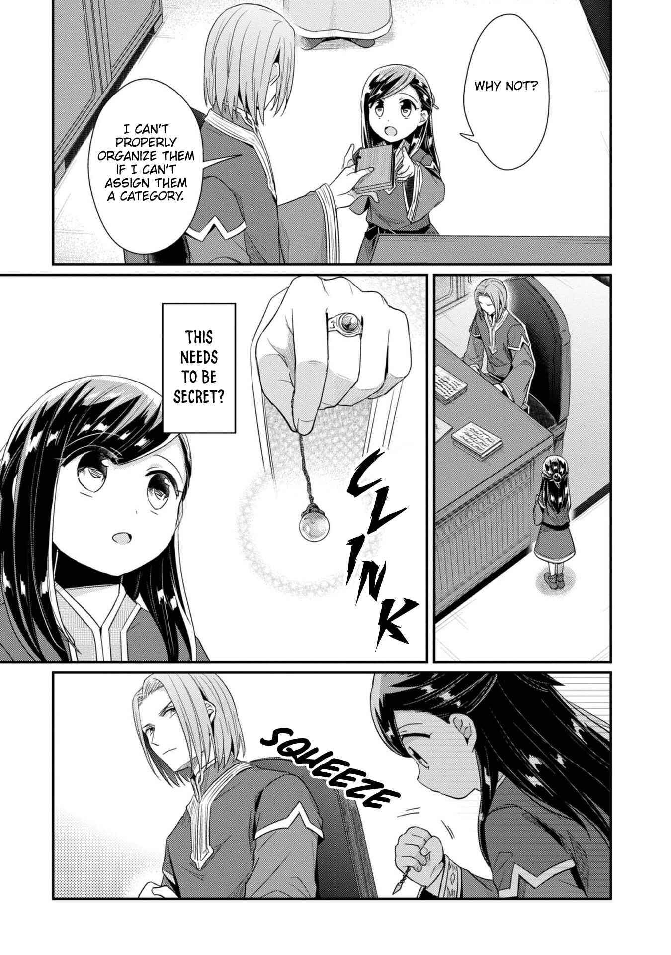 Page 23 Chapter 30 Honzuki no Gekokujou: Shisho ni Naru Tame ni wa Shudan o Erandeiraremasen—Dai 2-bu: Hon no Tamenara Miko ni Naru!
