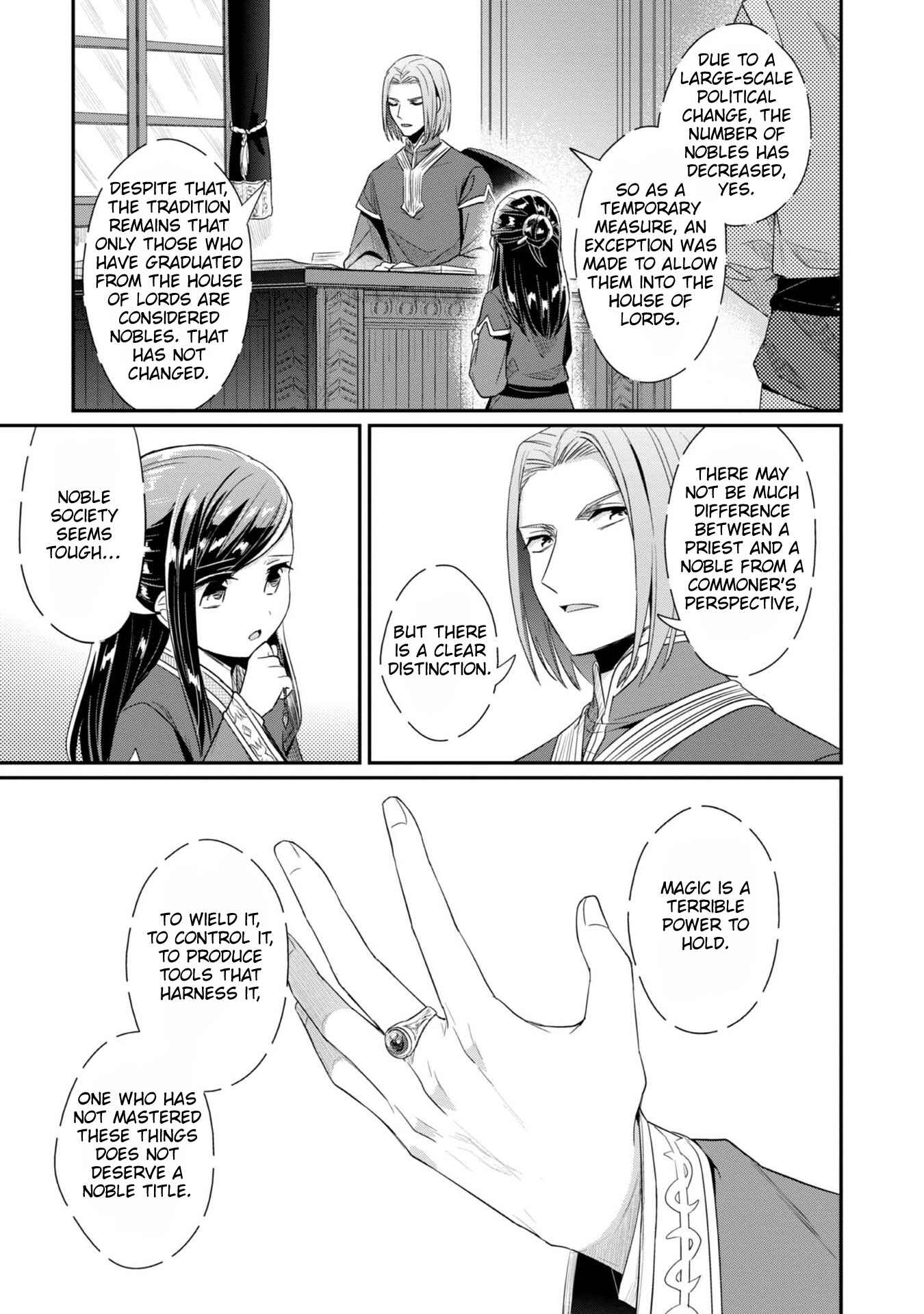 Page 25 Chapter 30 Honzuki no Gekokujou: Shisho ni Naru Tame ni wa Shudan o Erandeiraremasen—Dai 2-bu: Hon no Tamenara Miko ni Naru!