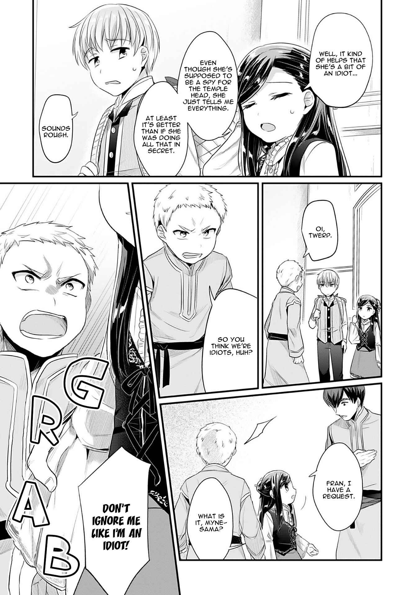Page 26 Chapter 4 Honzuki no Gekokujou: Shisho ni Naru Tame ni wa Shudan o Erandeiraremasen—Dai 2-bu: Hon no Tamenara Miko ni Naru!