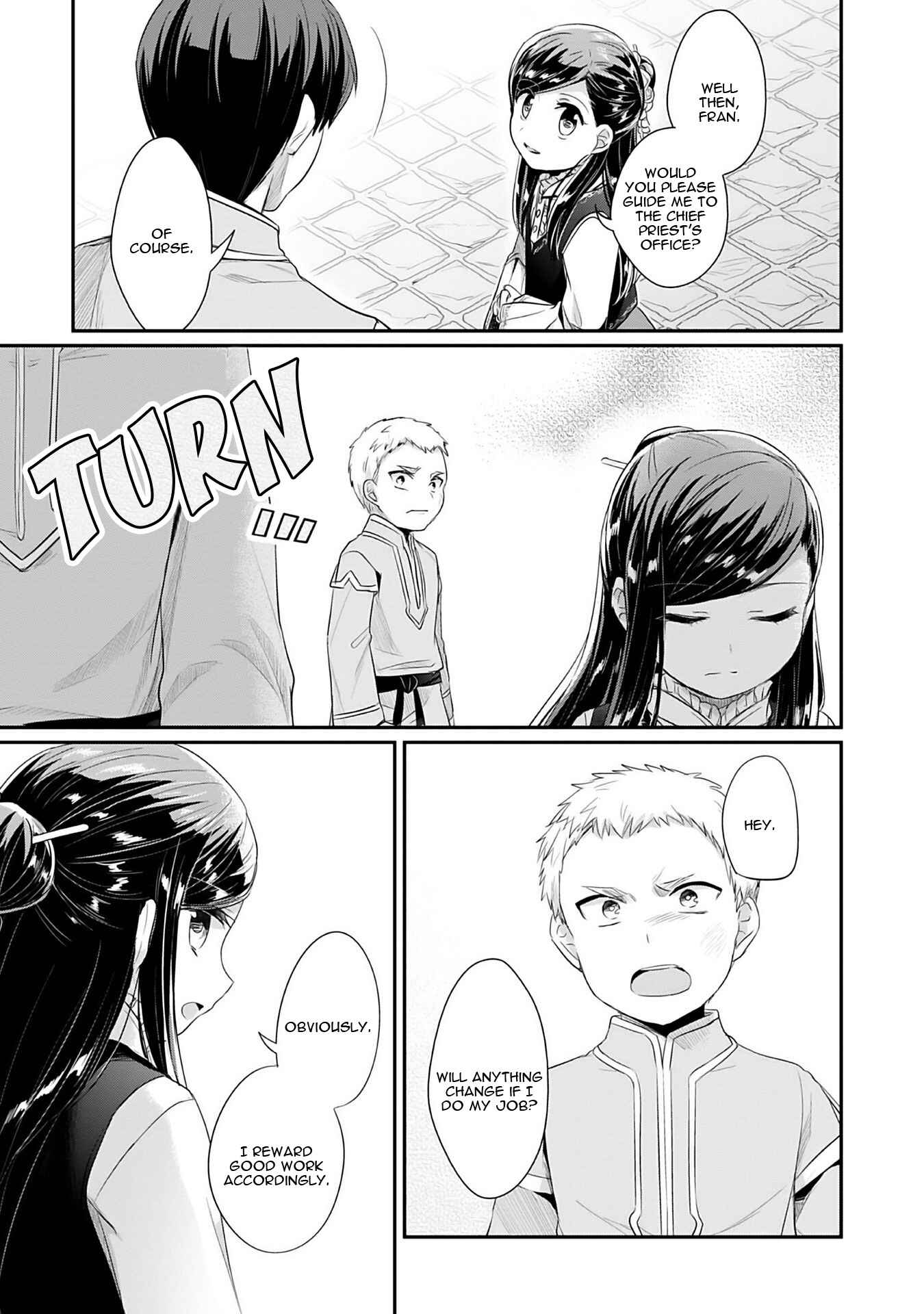 Page 36 Chapter 4 Honzuki no Gekokujou: Shisho ni Naru Tame ni wa Shudan o Erandeiraremasen—Dai 2-bu: Hon no Tamenara Miko ni Naru!