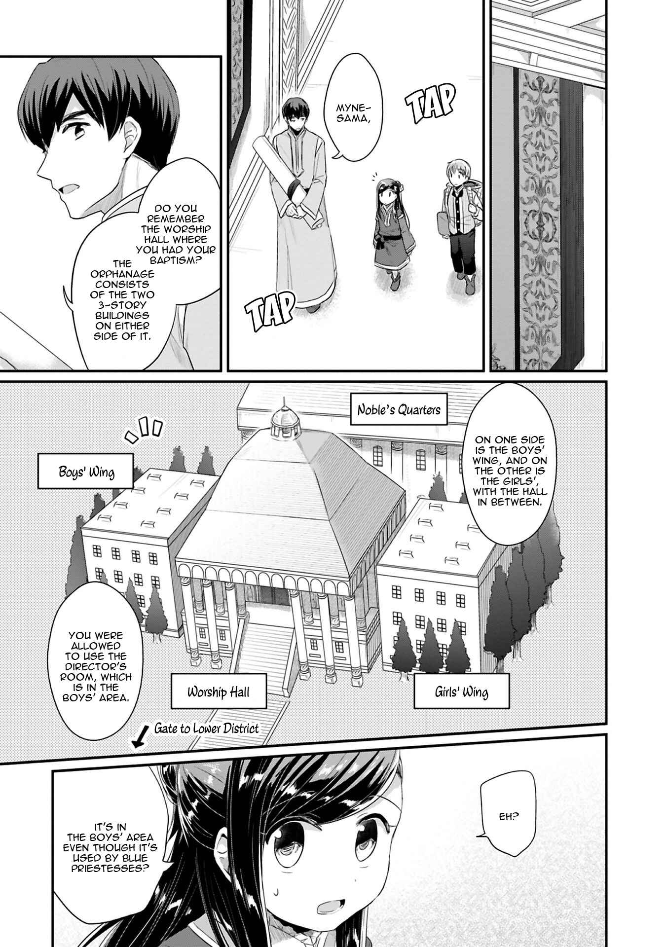 Page 11 Chapter 5 Honzuki no Gekokujou: Shisho ni Naru Tame ni wa Shudan o Erandeiraremasen—Dai 2-bu: Hon no Tamenara Miko ni Naru!