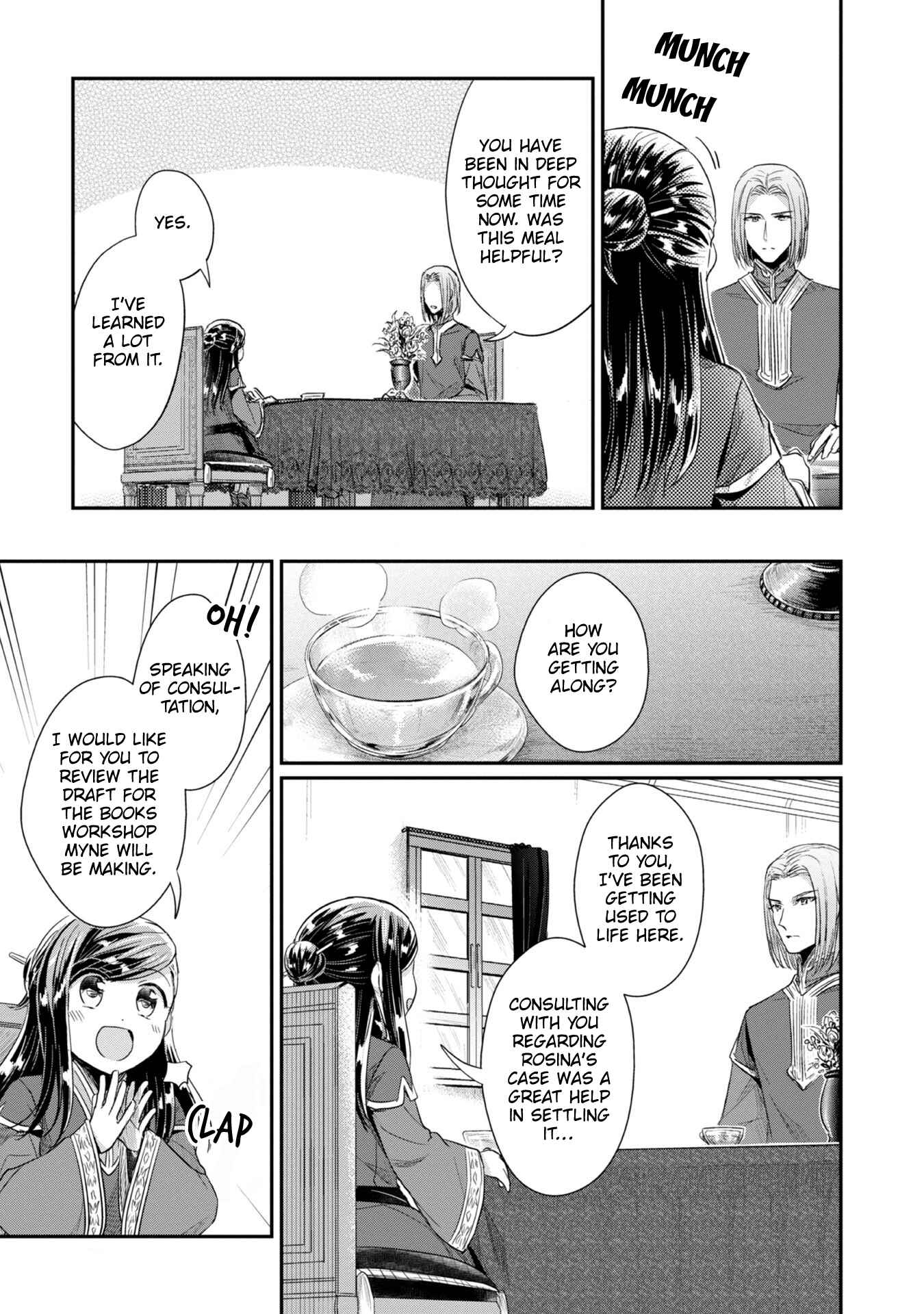 Page 24 Chapter 25 Honzuki no Gekokujou: Shisho ni Naru Tame ni wa Shudan o Erandeiraremasen—Dai 2-bu: Hon no Tamenara Miko ni Naru!