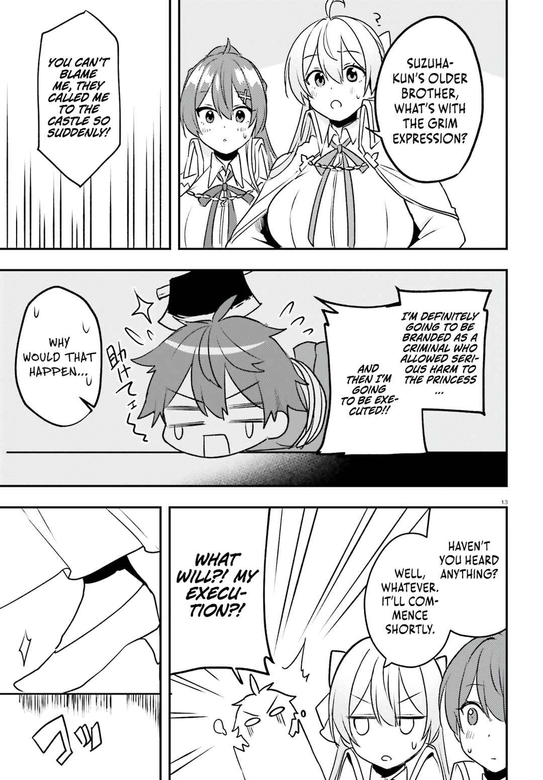 Page 13 Chapter 14 Imouto ga Onna Kishi Gakuen ni Nyuugaku Shitara Naze ka Kyuukoku no Eiyuu ni narimashita. Boku ga.