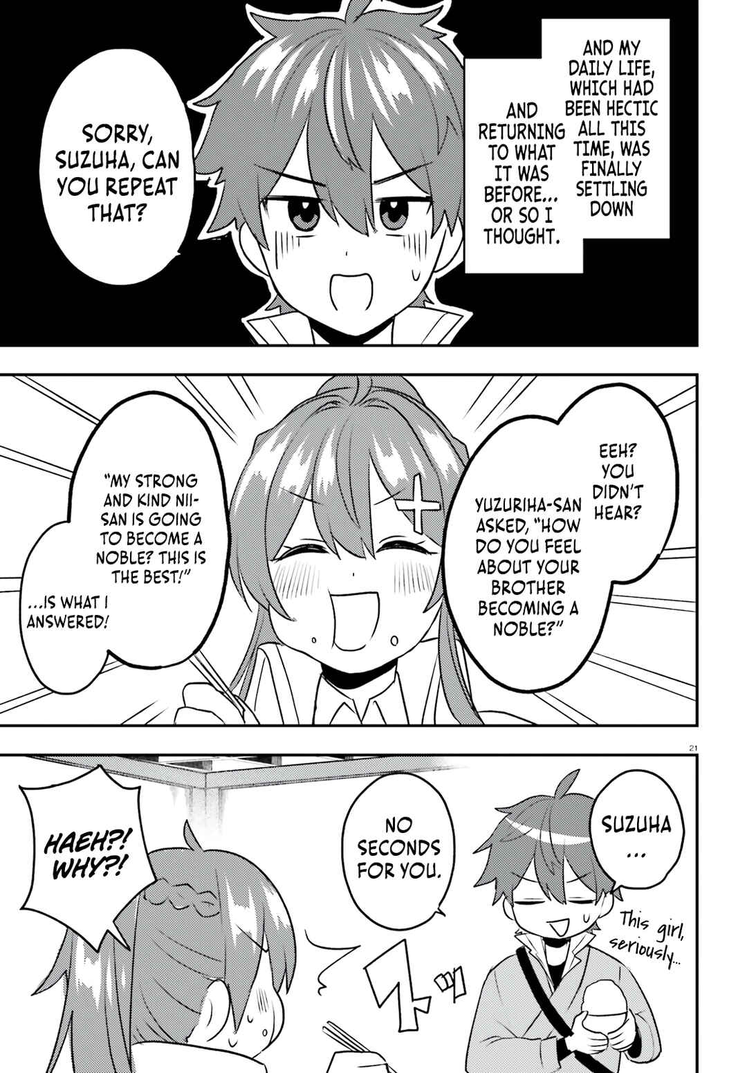 Page 21 Chapter 14 Imouto ga Onna Kishi Gakuen ni Nyuugaku Shitara Naze ka Kyuukoku no Eiyuu ni narimashita. Boku ga.