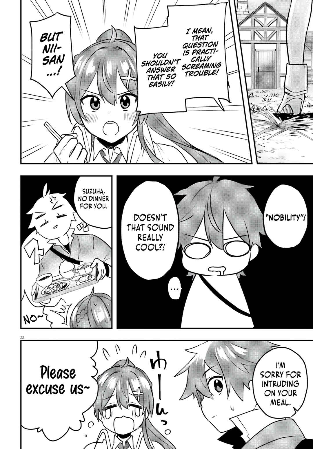 Page 22 Chapter 14 Imouto ga Onna Kishi Gakuen ni Nyuugaku Shitara Naze ka Kyuukoku no Eiyuu ni narimashita. Boku ga.