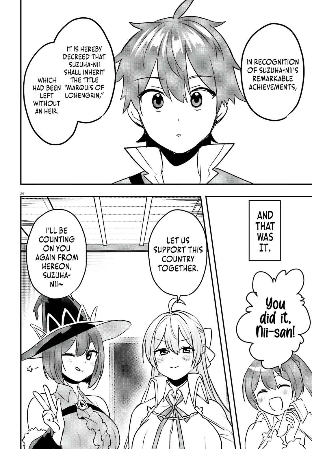 Page 26 Chapter 14 Imouto ga Onna Kishi Gakuen ni Nyuugaku Shitara Naze ka Kyuukoku no Eiyuu ni narimashita. Boku ga.