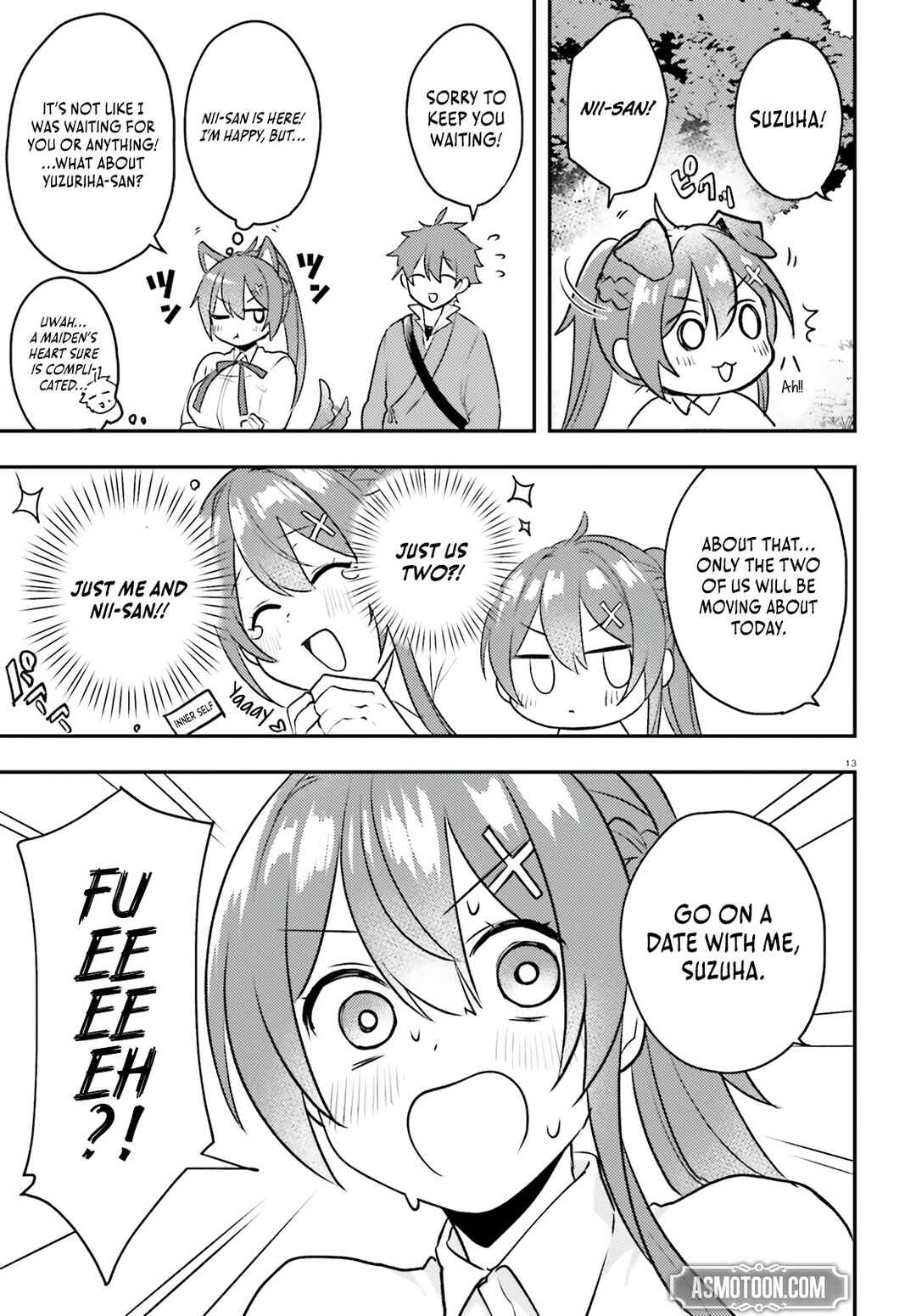 Page 14 Chapter 8 Imouto ga Onna Kishi Gakuen ni Nyuugaku Shitara Naze ka Kyuukoku no Eiyuu ni narimashita. Boku ga.