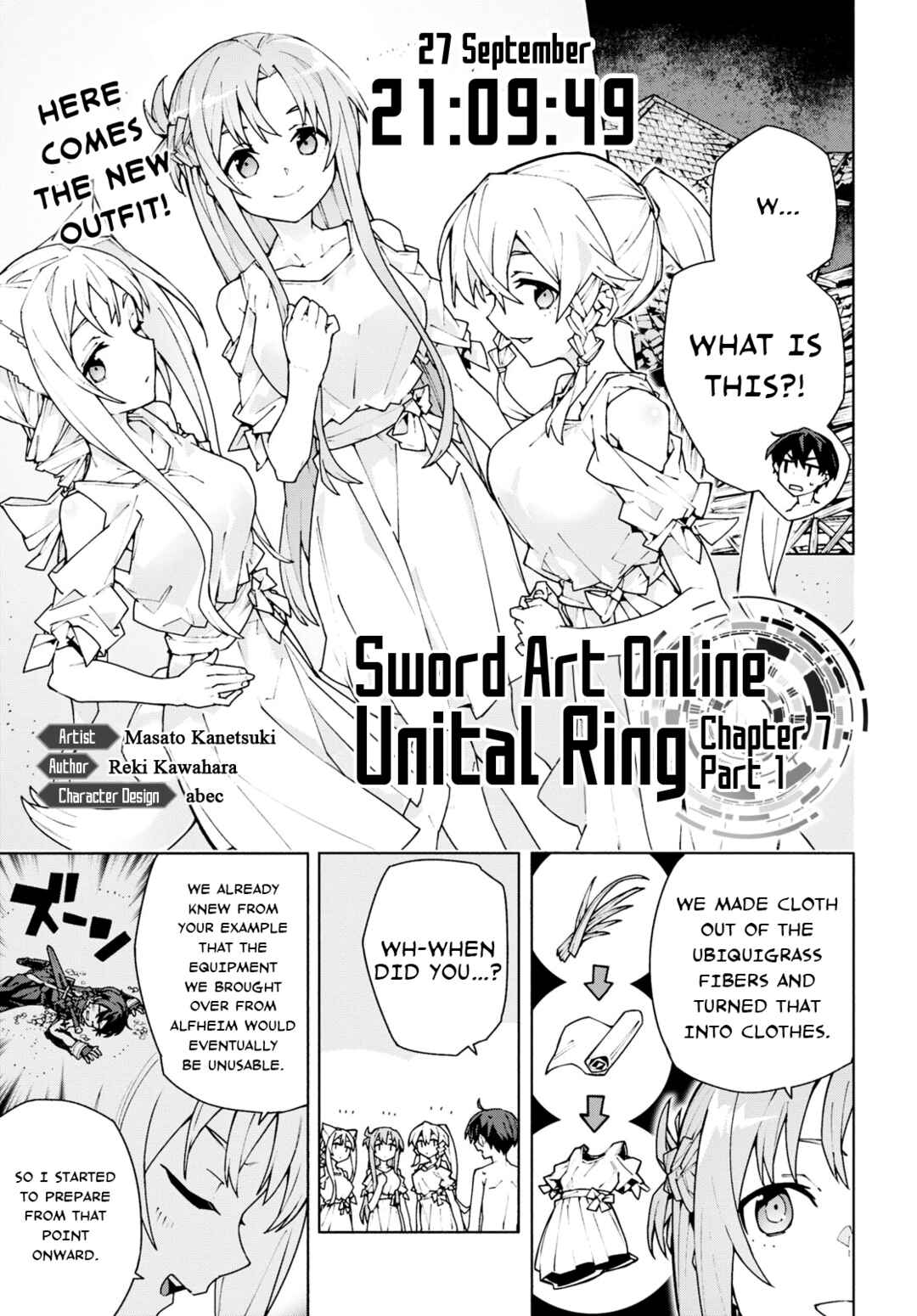 Page 1 Chapter 7 Sword Art Online: Unital Ring
