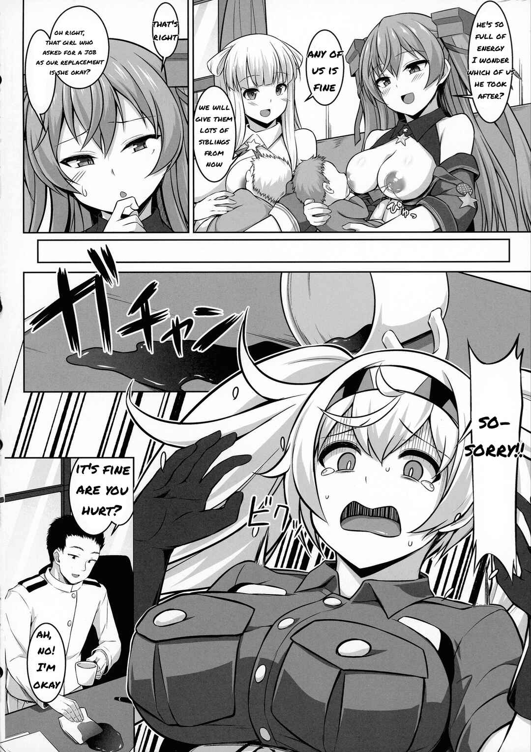 Page 50 Chapter 2 Kantai Collection -KanColle- Sankyuu-chuu no Fletcher ni Johnston ga Kuwawatte Futari de Aka-chan o Series (Doujinshi)
