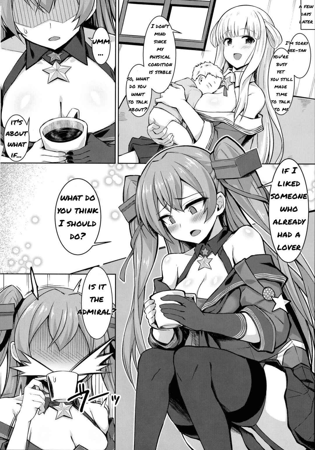 Page 4 Chapter 1 Kantai Collection -KanColle- Sankyuu-chuu no Fletcher ni Johnston ga Kuwawatte Futari de Aka-chan o Series (Doujinshi)