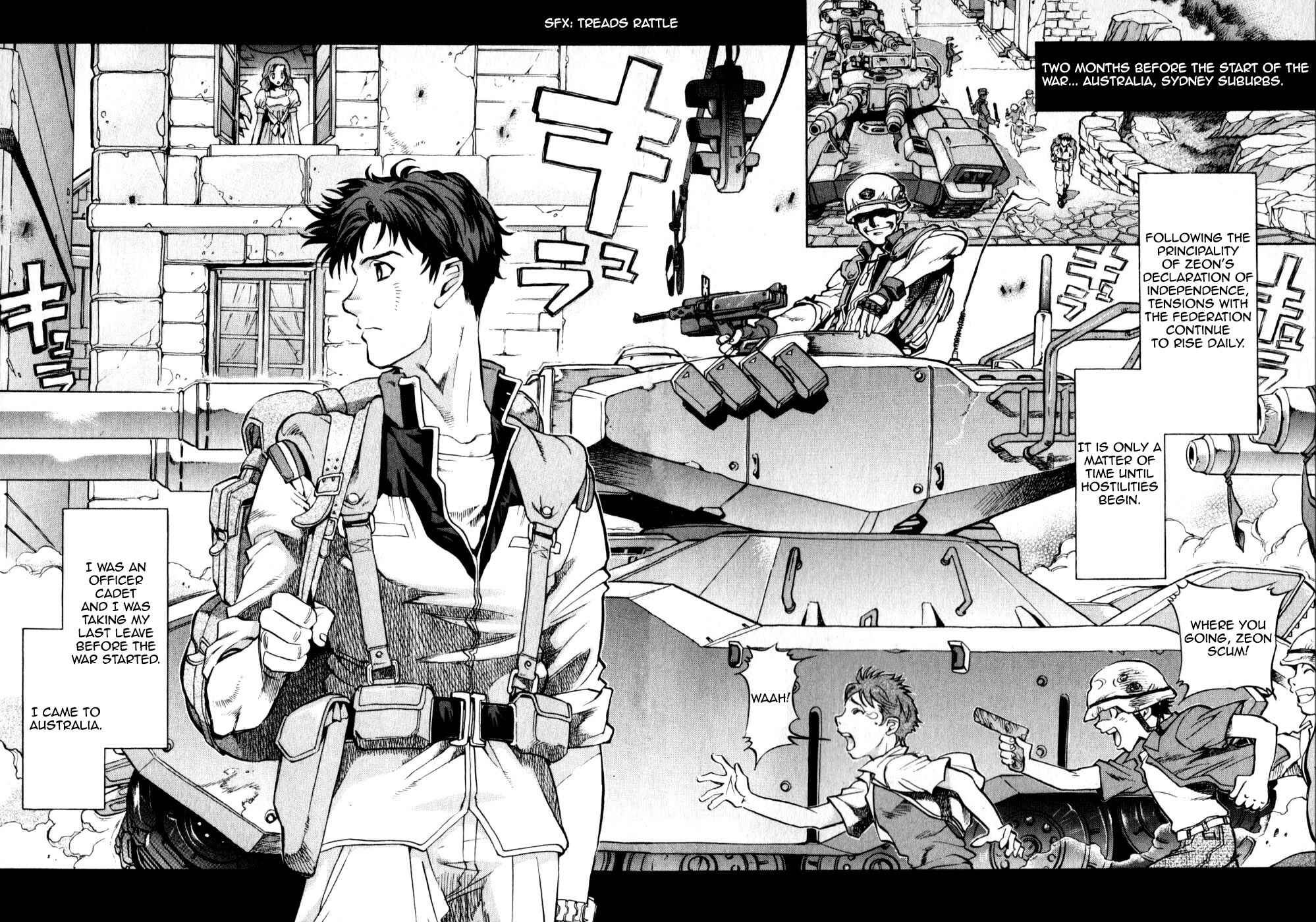 Page 4 Chapter 0.1 Mobile Suit Gundam Report REBELLION: Lost War Chronicles