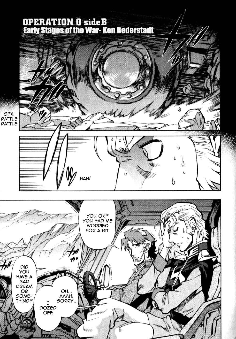 Page 1 Chapter 0.2 Mobile Suit Gundam Report REBELLION: Lost War Chronicles