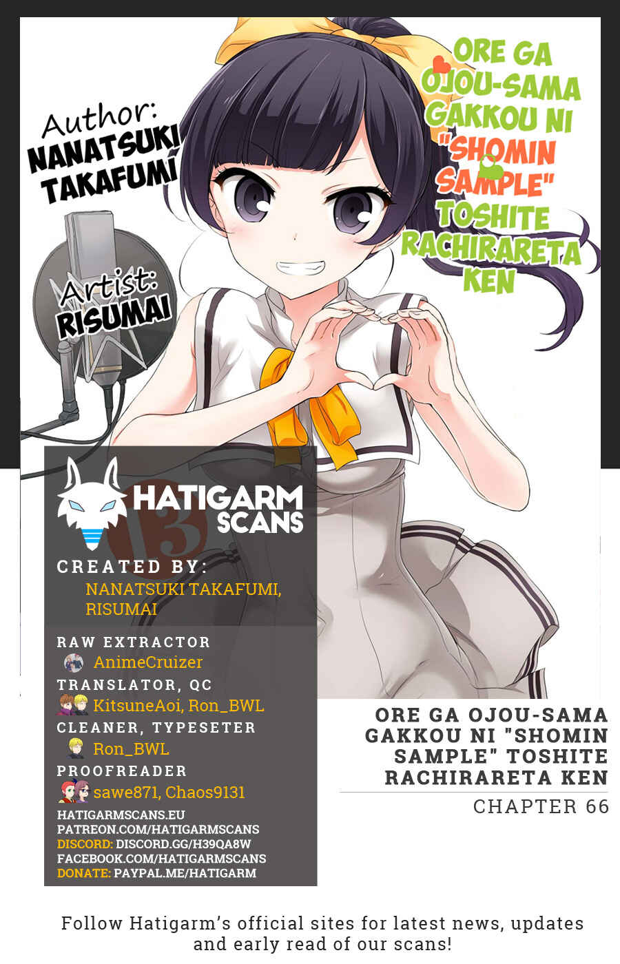 Page 1 Chapter 66 Ore ga Ojou-sama Gakkou ni Shomin Sample Toshite Rachirareta Ken