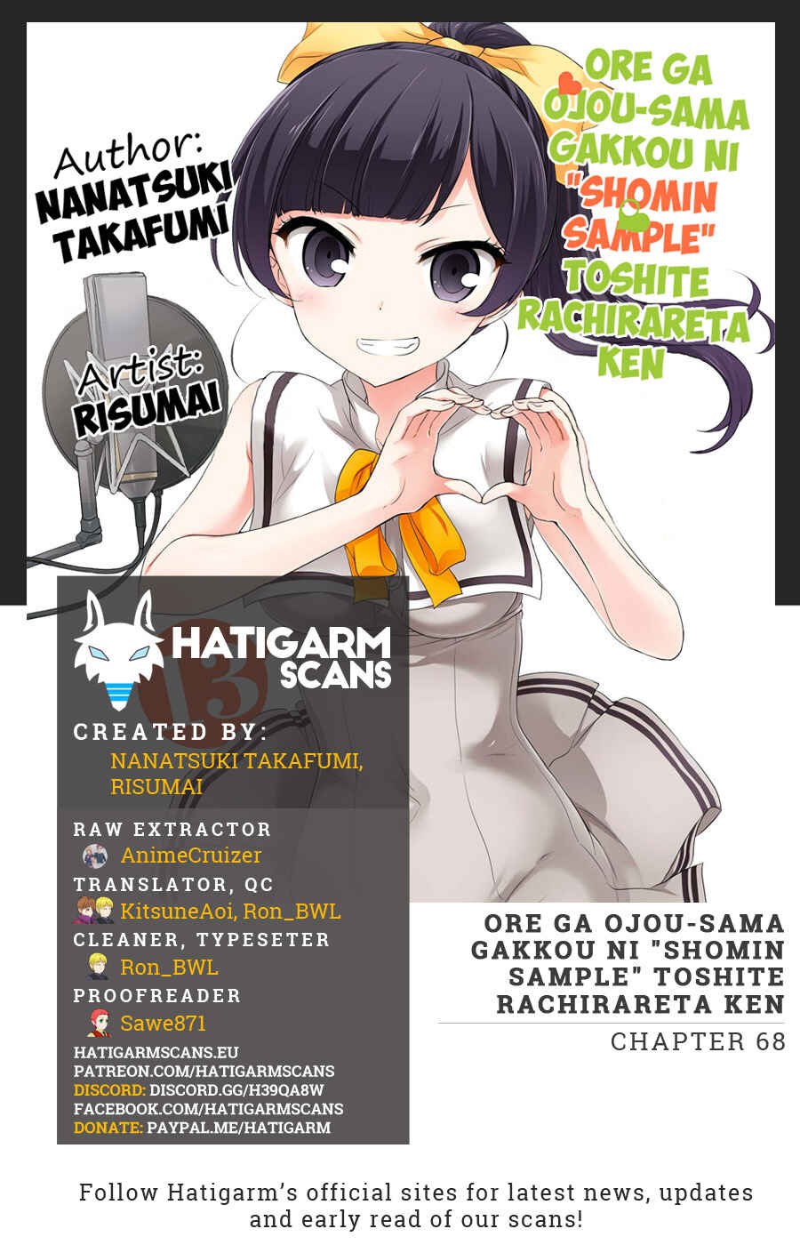 Page 1 Chapter 68 Ore ga Ojou-sama Gakkou ni Shomin Sample Toshite Rachirareta Ken