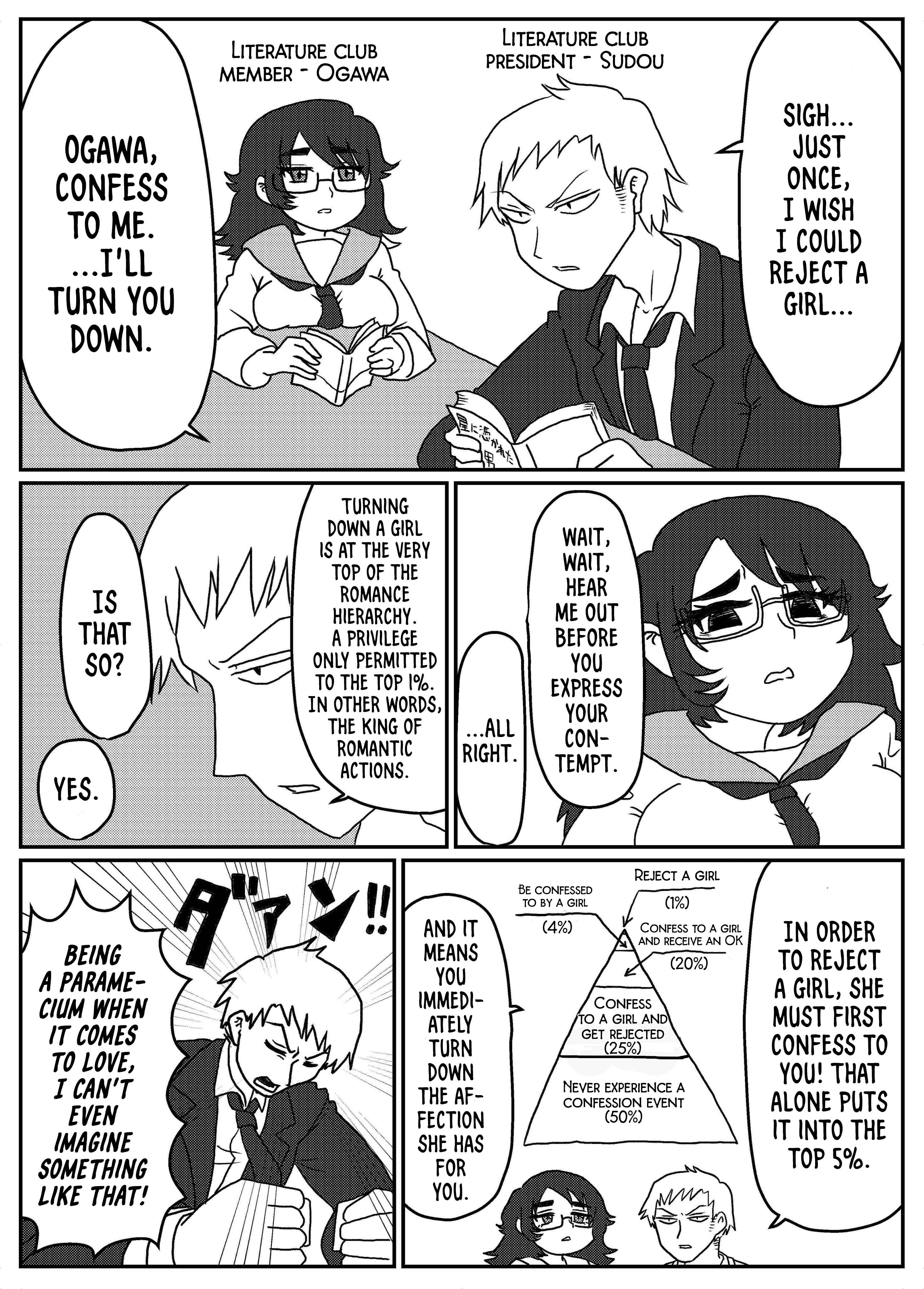 Page 1 Chapter Unknown_7f1a A story about a senpai who wants to reject a girl at least once.
