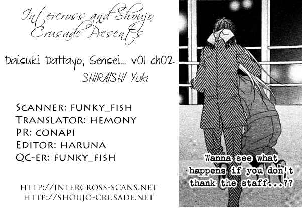 Page 1 Chapter 2 Daisuki Datta yo, Sensei...