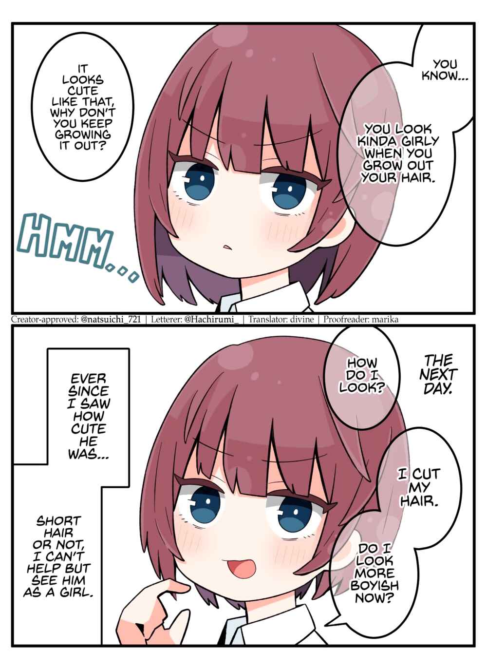 Page 1 Chapter Unknown_9ddc The Crossdressing Boy Who Cut His Hair