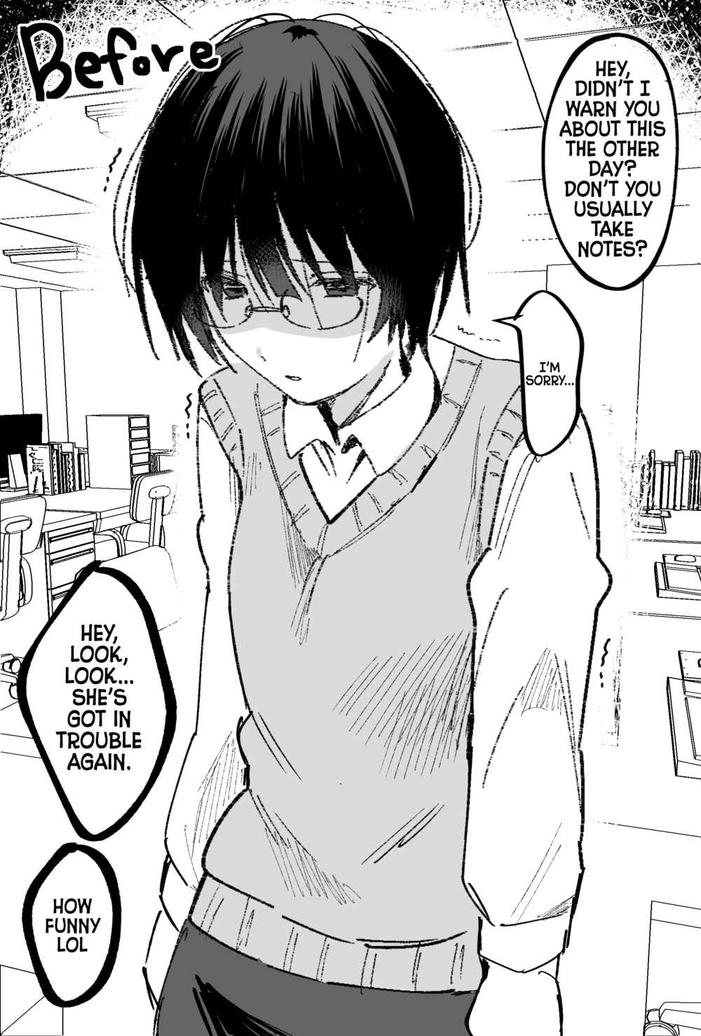 Page 1 Chapter 1 A Plain Looking Girl From the Office Who Works at a Concept Café at Night. (Pre-serialization)