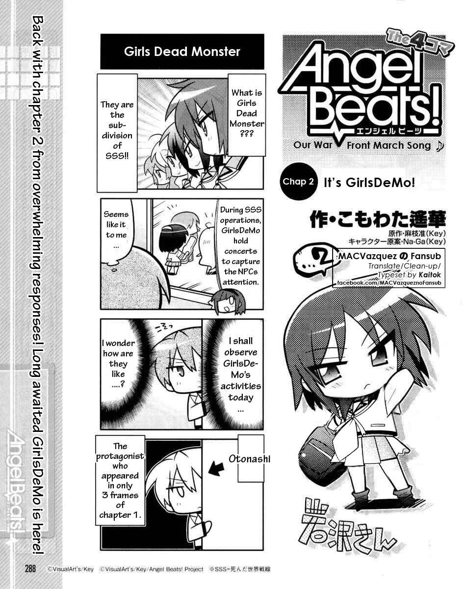 Page 1 Chapter 2 Angel Beats! the 4-Koma - Bokura no Sensen Koushinkyoku