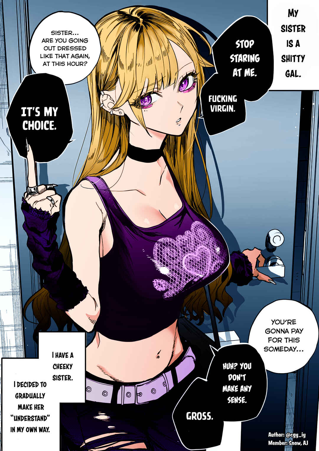 Page 1 Chapter 1 The Day I Decided to Make My Cheeky Gyaru Sister Understand in My Own Way (Fan Colored)