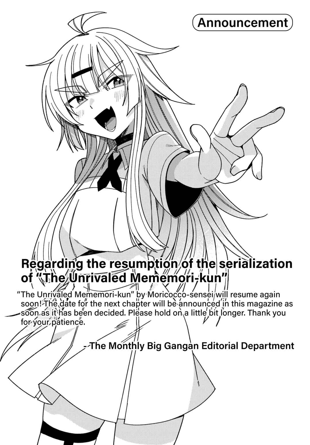 Page 1 Chapter 13.1 The Unrivaled Mememori-kun