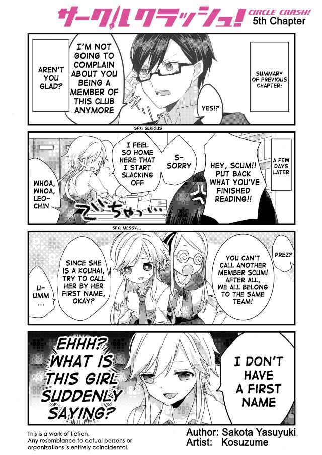 Page 1 Chapter 5 Circle Crash!