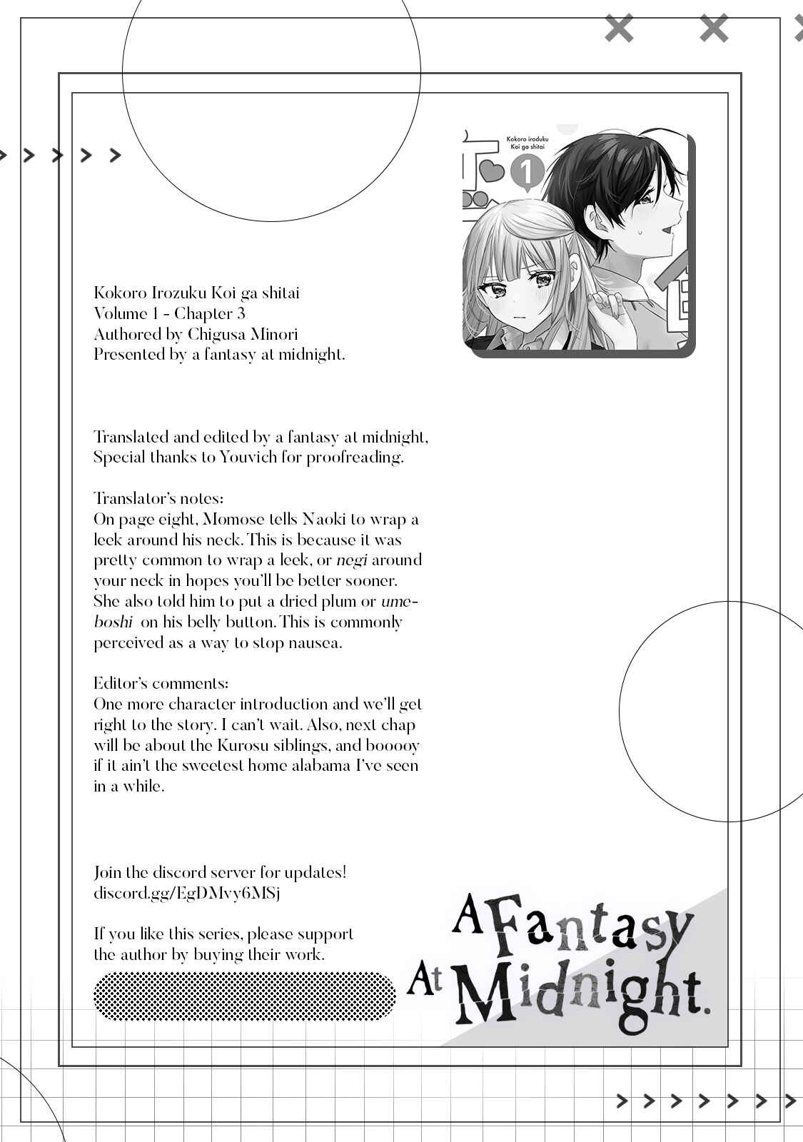 Page 10 Chapter 3 Kokoro Irozuku Koi ga shitai