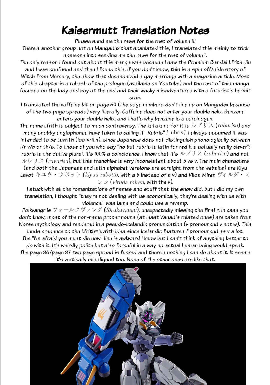 Page 45 Chapter 0 Mobile Suit Gundam: The Witch from Mercury - Vanadis Heart