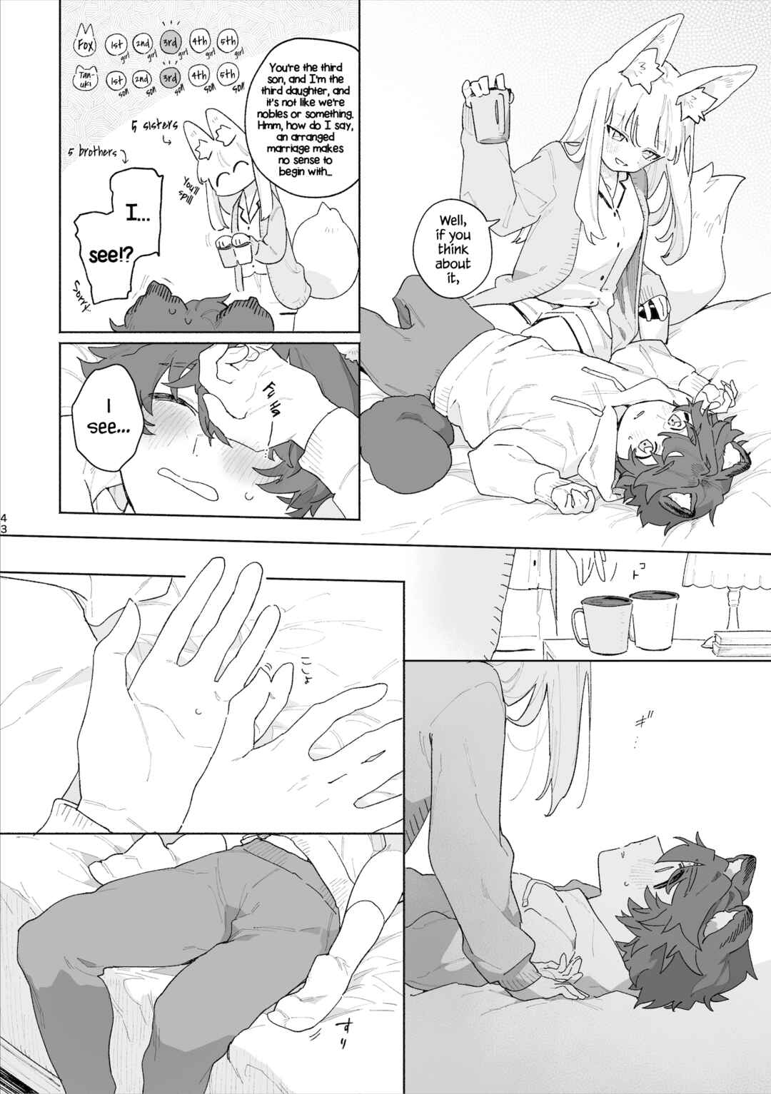 Page 44 Chapter Unknown_c68a Otoko ga Uke - Kitsune-chan X Tanuki-kun