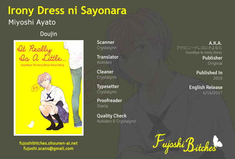Page 1 Chapter Unknown_2076 Irony Dress ni Sayonara - Honto wa Chotto ne (Doujinshi)