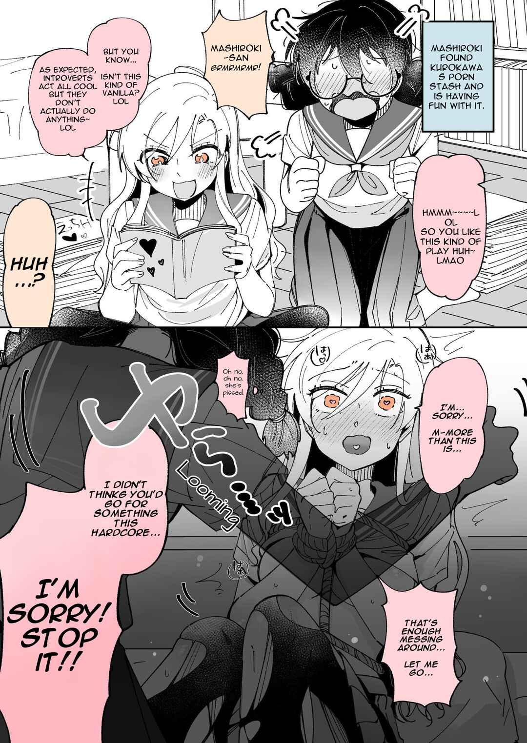 Page 1 Chapter 15 Yuri between a Masochist and a Sadist Whos Bad with Just Words