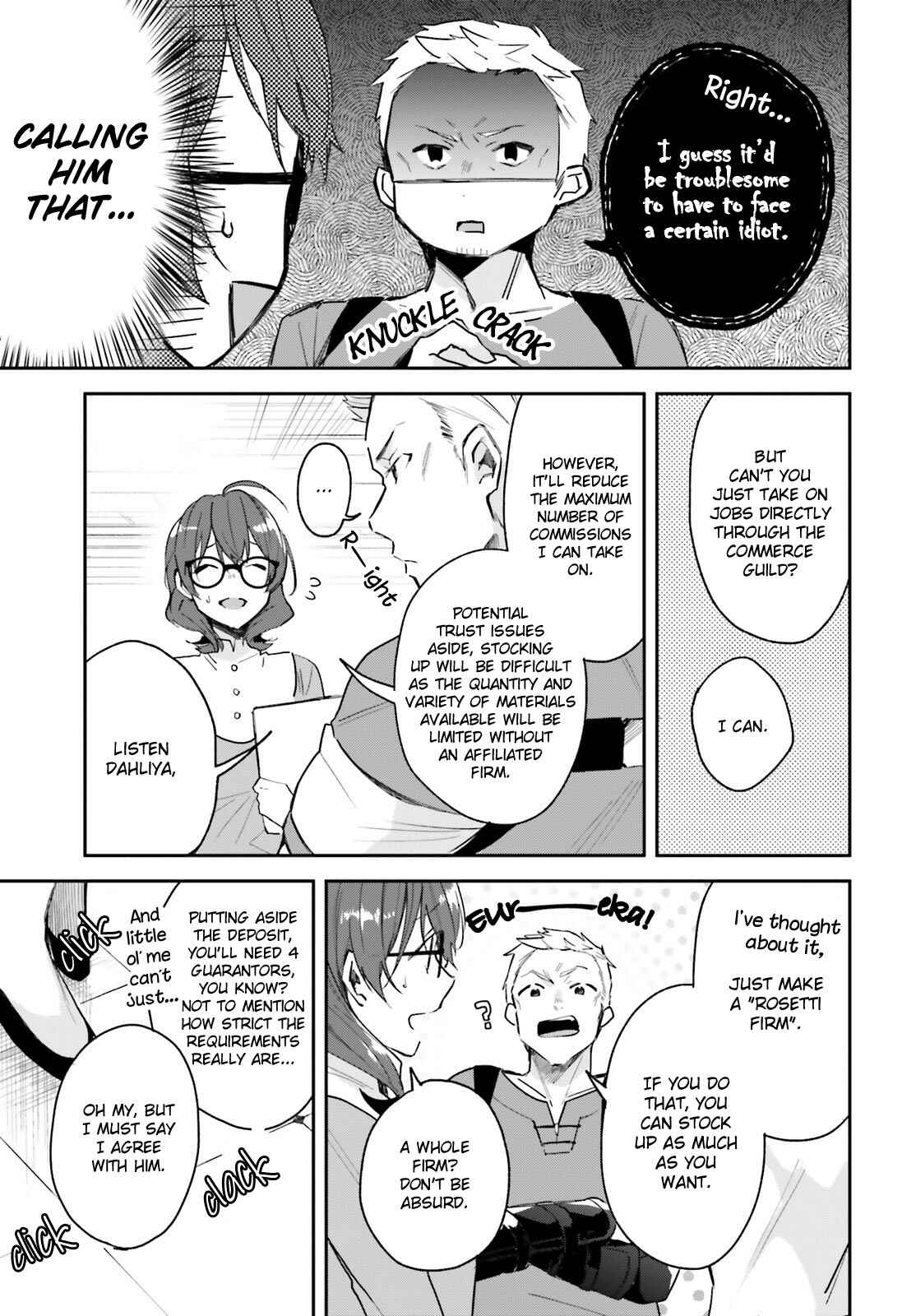 Page 4 Chapter 4 Madougushi Dahliya wa Utsumukanai: Kyou Kara Jiyuu na Shokunin Life