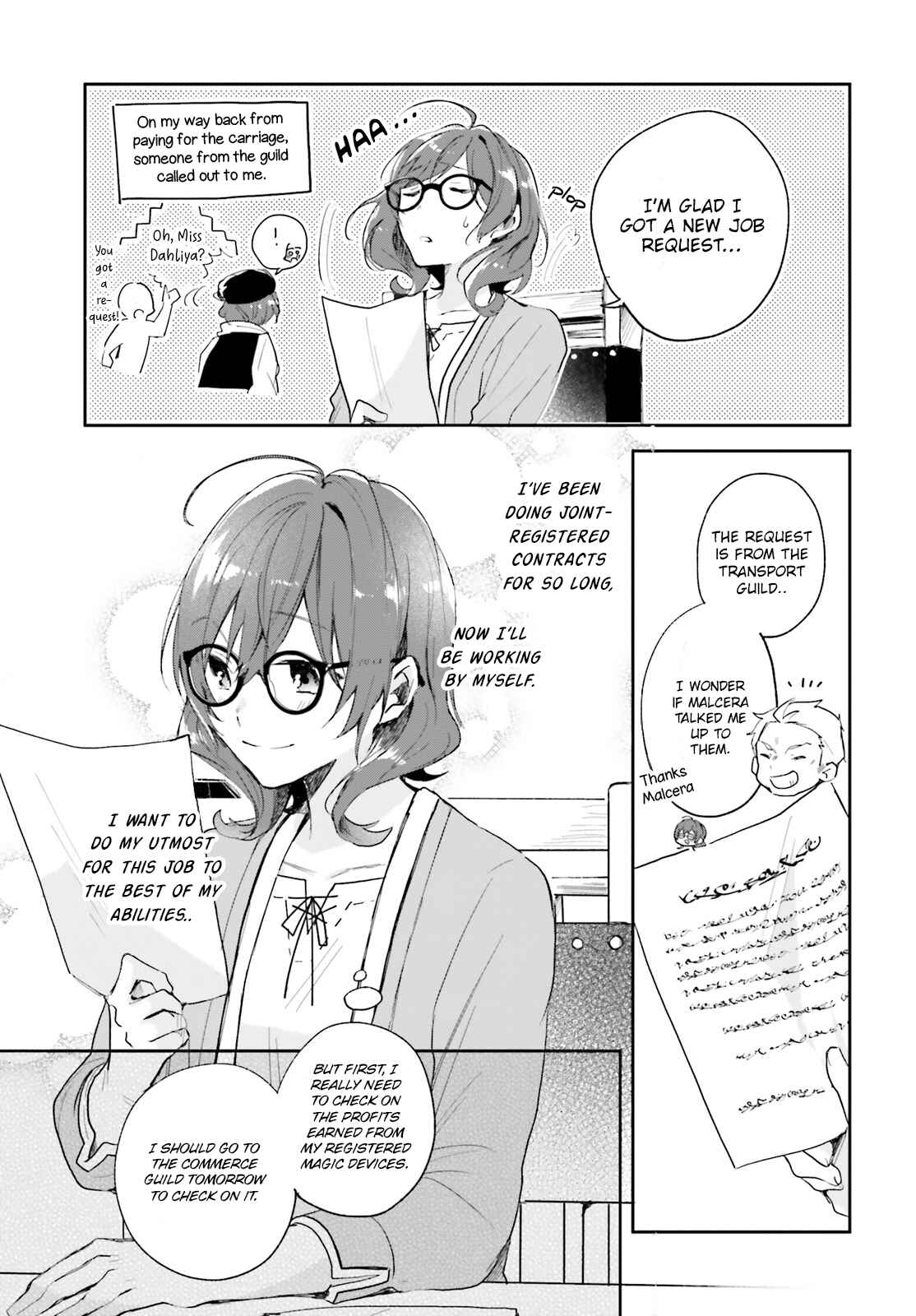Page 14 Chapter 3 Madougushi Dahliya wa Utsumukanai: Kyou Kara Jiyuu na Shokunin Life
