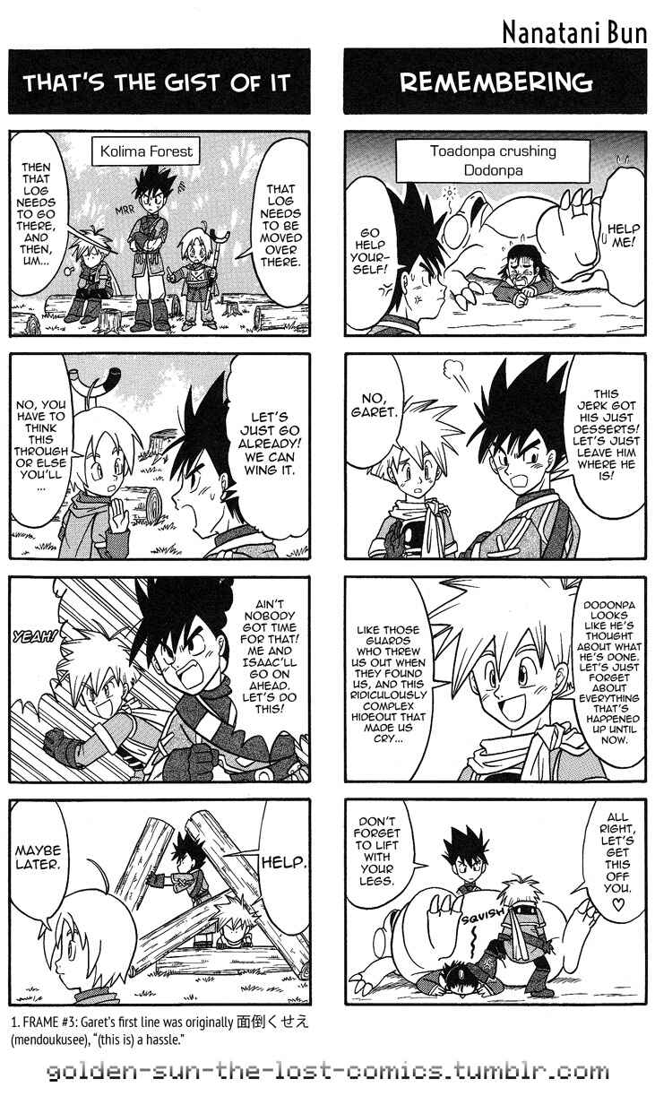Page 5 Chapter 7 Golden Sun 4-koma Gag Battle
