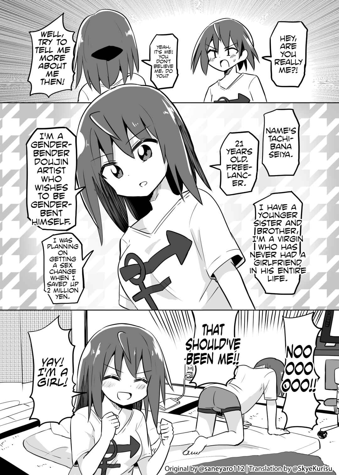 Page 1 Chapter 2 Asa Okitara Onna ni Natta Ore ga Ita