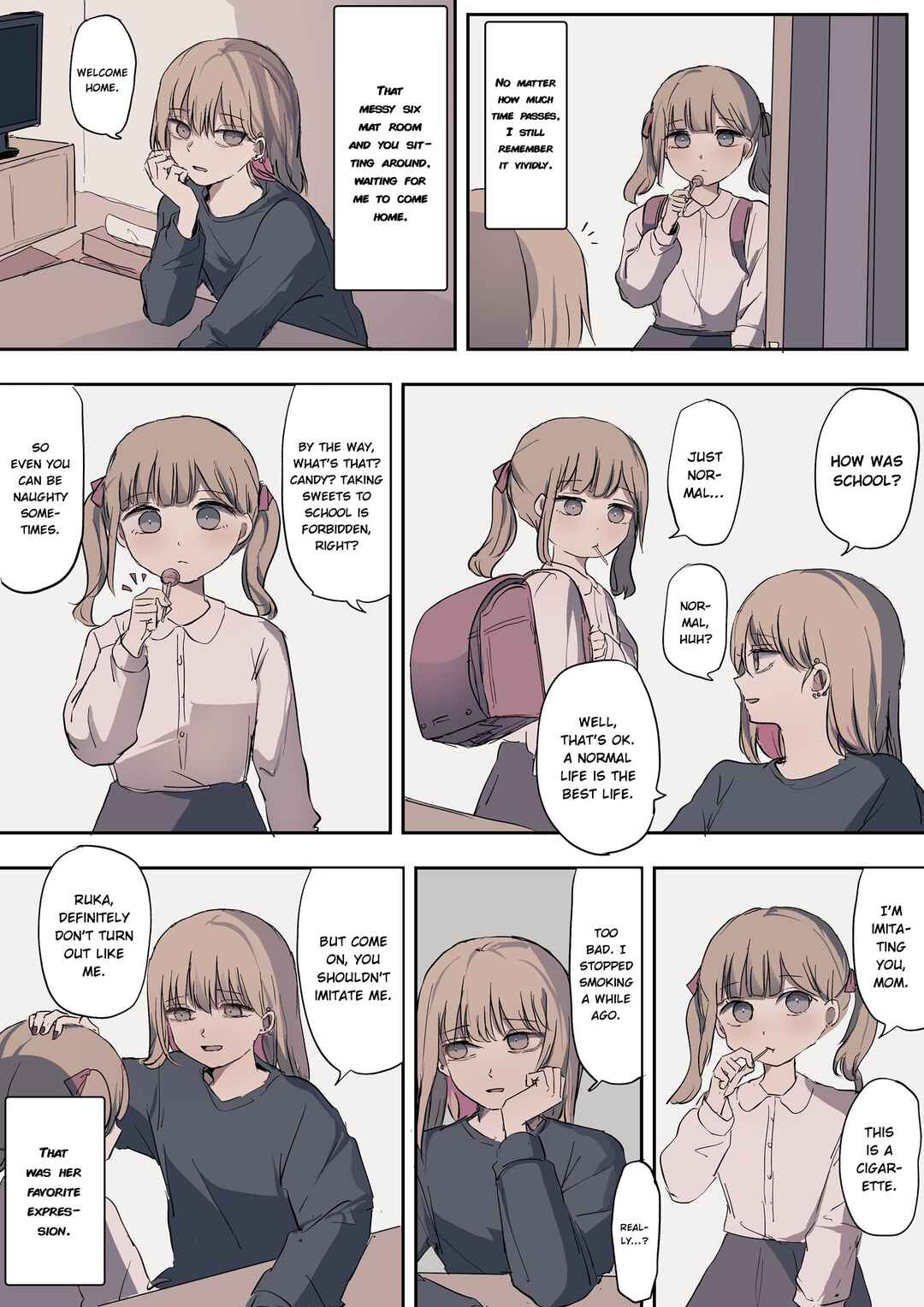 Page 1 Chapter Unknown_34fb A Story of Awkward and Tender Memories Left by a Self-Proclaimed Scum Mother for Her Daughter