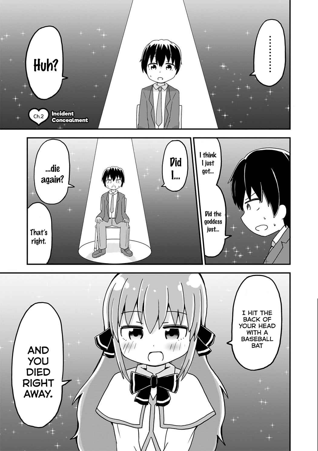 Page 1 Chapter 2 Hatsukoi Tensei Near-Death Goddess
