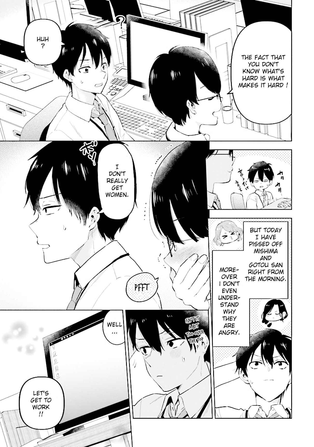 Page 15 Chapter 2 Hige wo Soru. Soshite Joshi Kousei wo Hirou. Each Stories