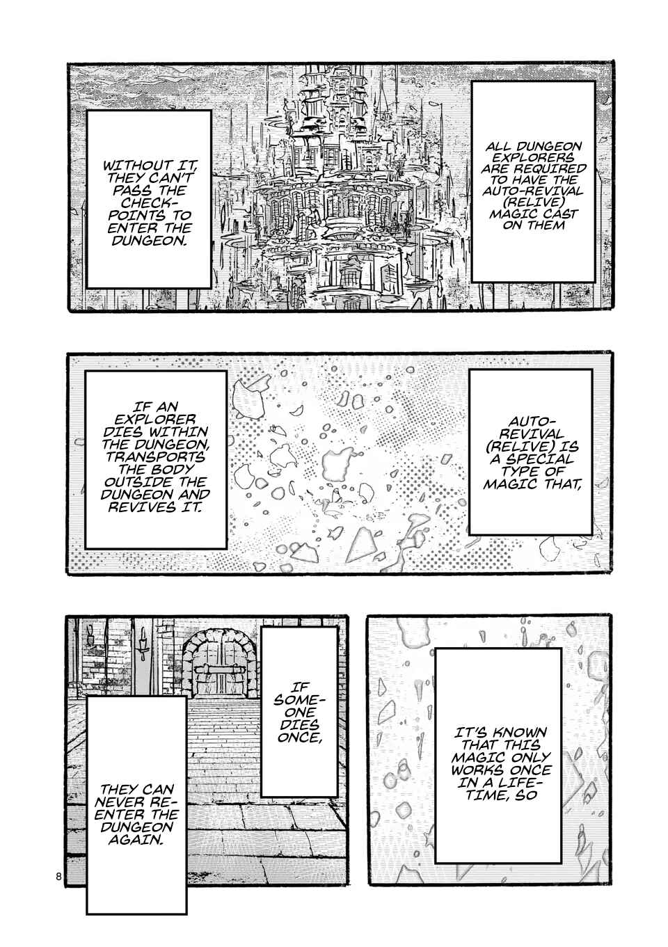 Page 8 Chapter 2.1 Yamiochi Yuusha no Haishin Haishin ~Tsuihousare, Kakushi Boss Beya ni Hourikomareta Kekka, Boss to Tansakushagari Haishin wo Hajimeru~