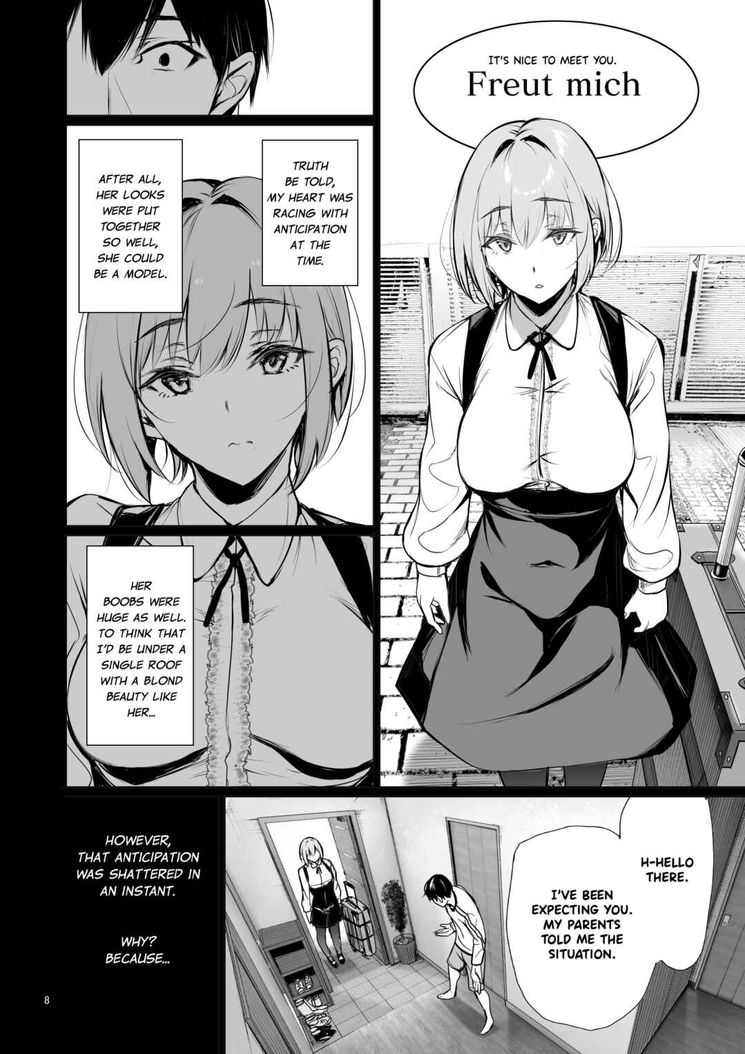 Page 8 Chapter Unknown_d287 Homestay-chu no Doitsu Musume ga Issho ni Furo ni Haitte Kuru Wake