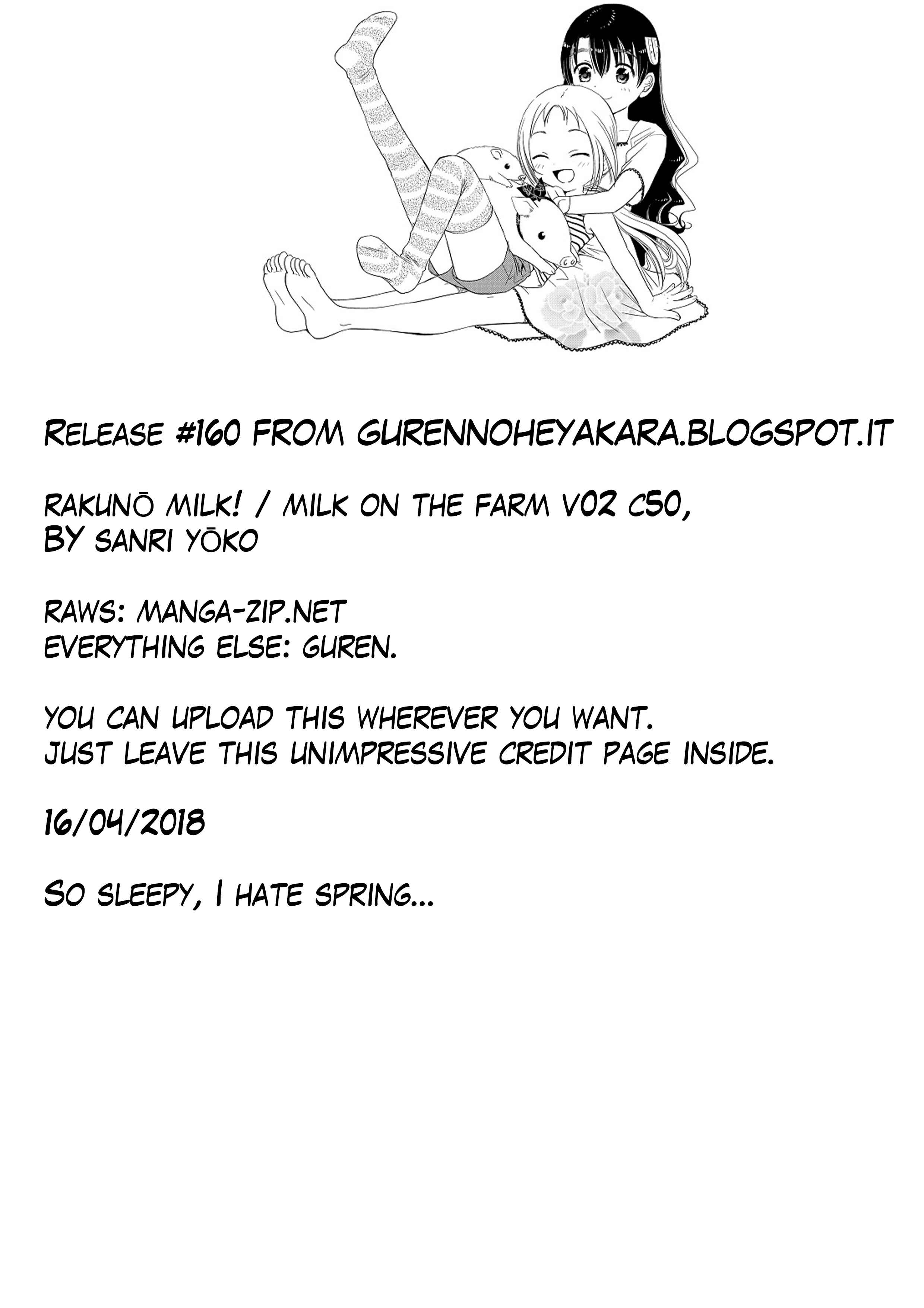 Page 7 Chapter 50 Rakunou Milk!