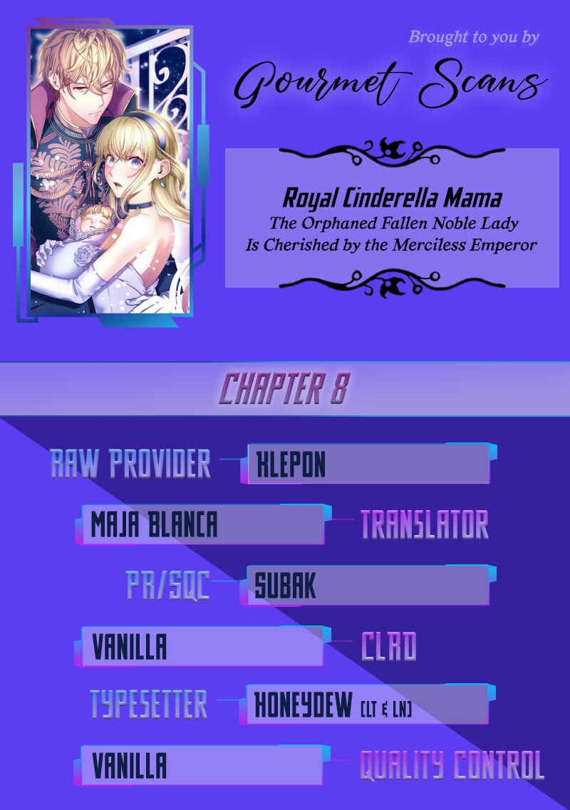 Page 1 Chapter 8 Royal Cinderella Mama: Tengai Kodoku no Botsuraku Reijou wa Reitetsu Koutei ni Dekiaisareru
