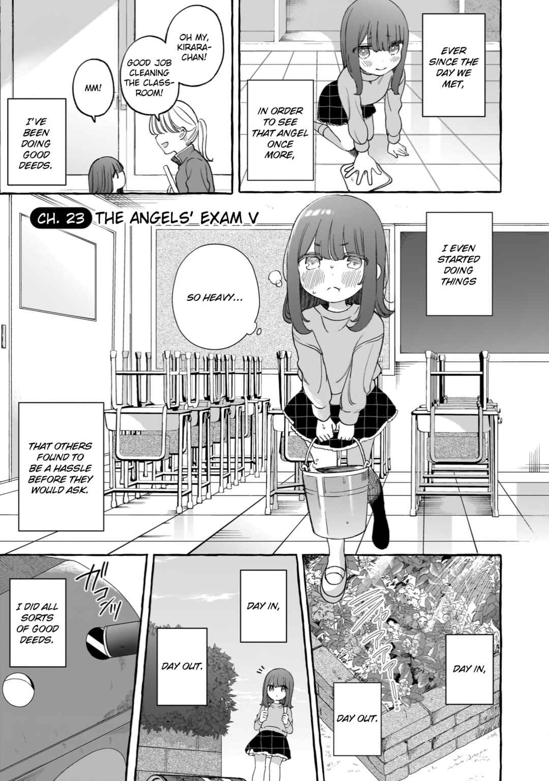 Page 1 Chapter 23 Watashi, Elite Tenshi desu ga Nankoufuraku na JK ni Komattemasu!