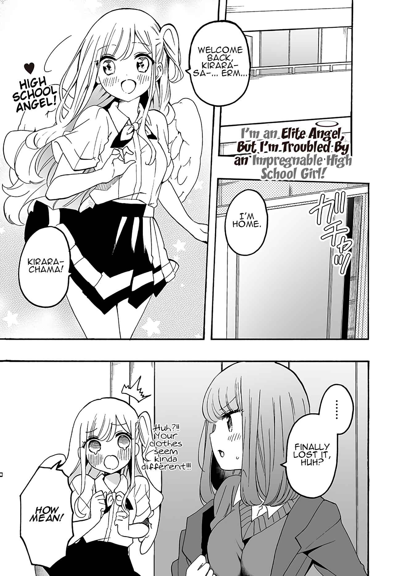 Page 1 Chapter 8 Watashi, Elite Tenshi desu ga Nankoufuraku na JK ni Komattemasu!
