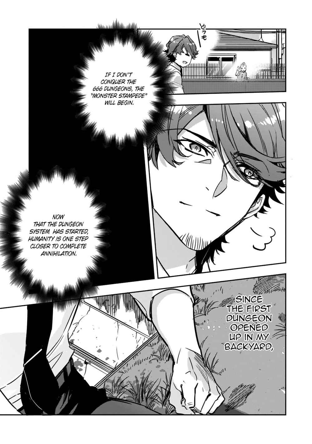 Page 10 Chapter 3 Dungeon Busters ~Chuunen Otoko desu ga Niwa ni Dungeon ga Shutsugen shita node Sekai wo Sukuimasu~